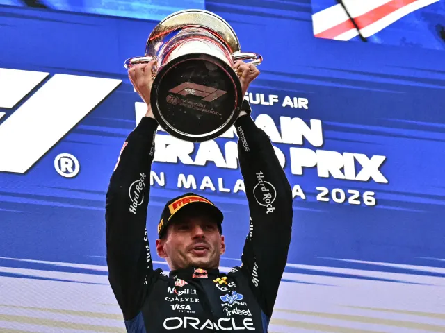 Max Verstappen wins rain-delayed Bahrain Grand Prix held in Malaysia as Antonelli and Hamilton podiu